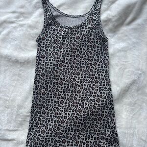 A New Day Leopard Print Tank Top - Black and Brown